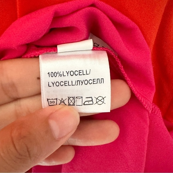 NOEN Nordic Oversized Dress Size 8 Orange/Pink/Red European Summer - Picture 5 of 6